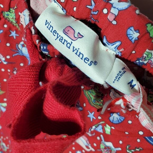 NEW M CHRISTMAS VINEYARD VINES RED WHALE SAILBOAT LOUNGE PAJAMA PANT MEDIUM NWT - Picture 4 of 7